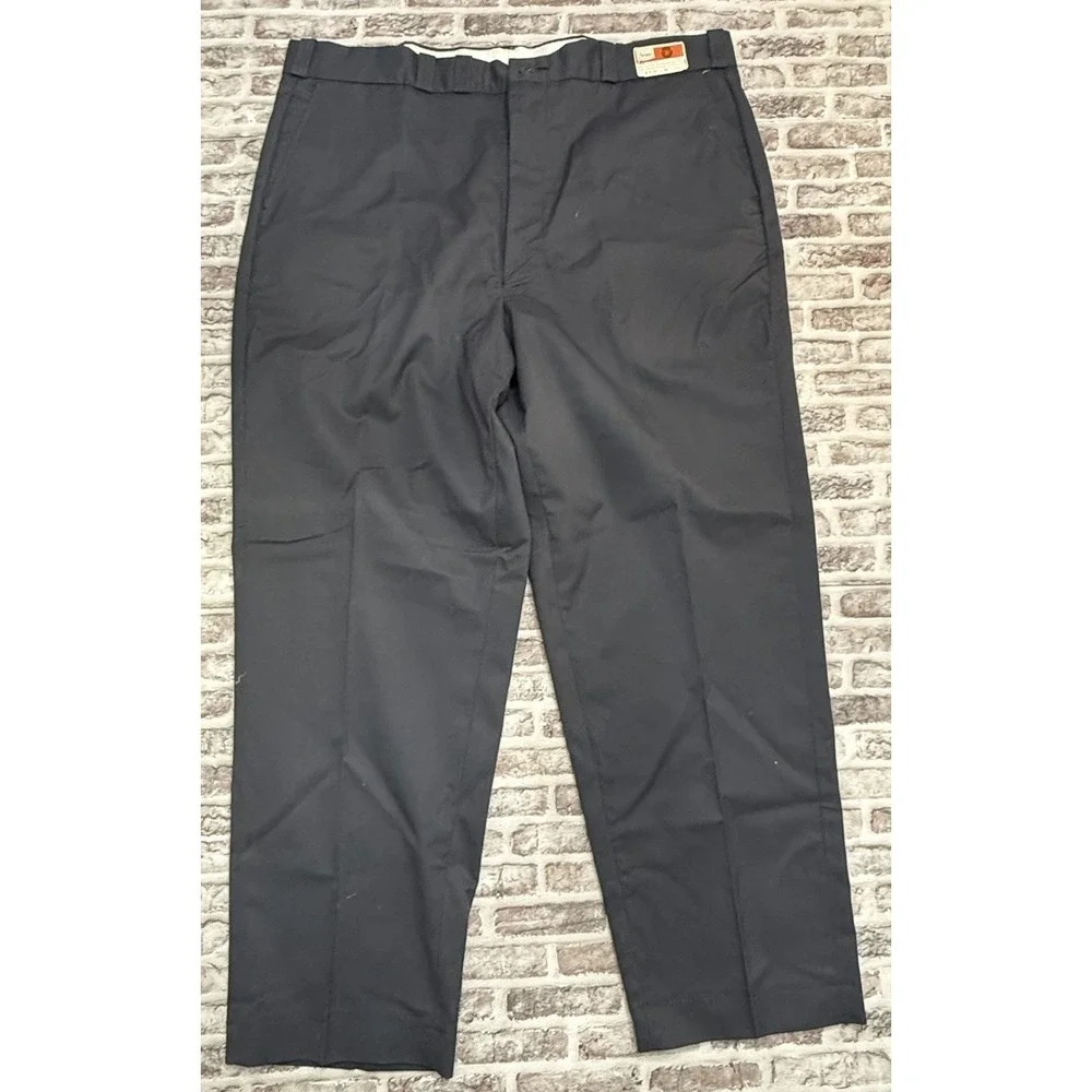 NOS VTG‎ 60s Sears Gray Workwear Perma Prest Pants 40x28 Dacron Talon Zip Luster